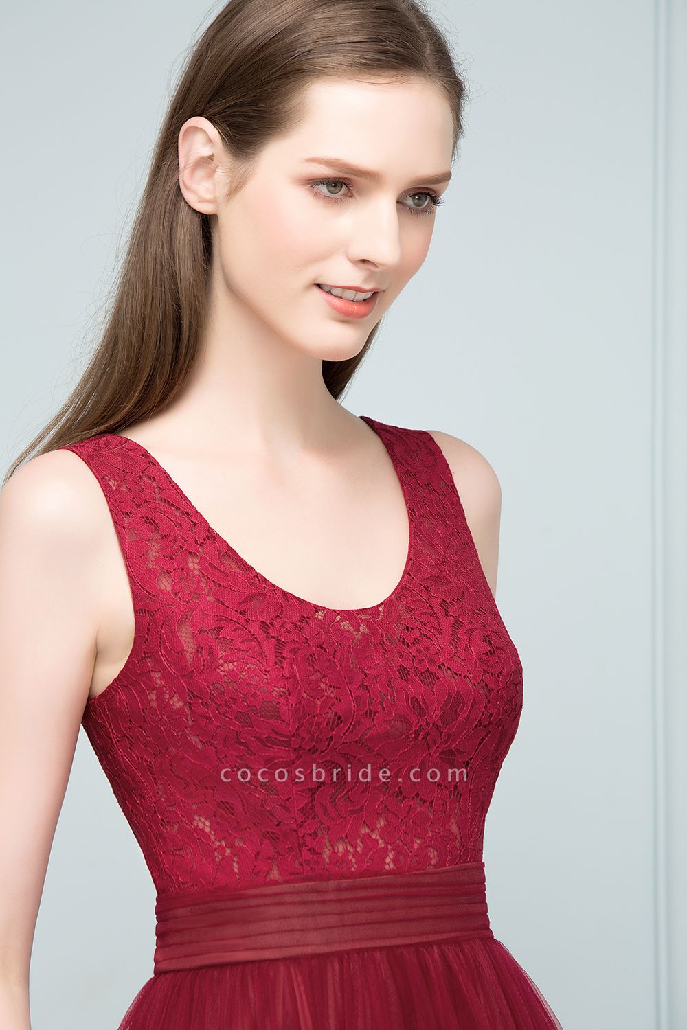 Elegant Straps Tulle A-line Evening Dress Online for Sale | Cocosbride