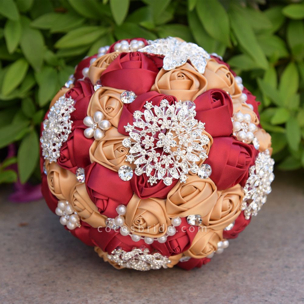 Stunning Beading Wedding Bouquet in Multiple Colors