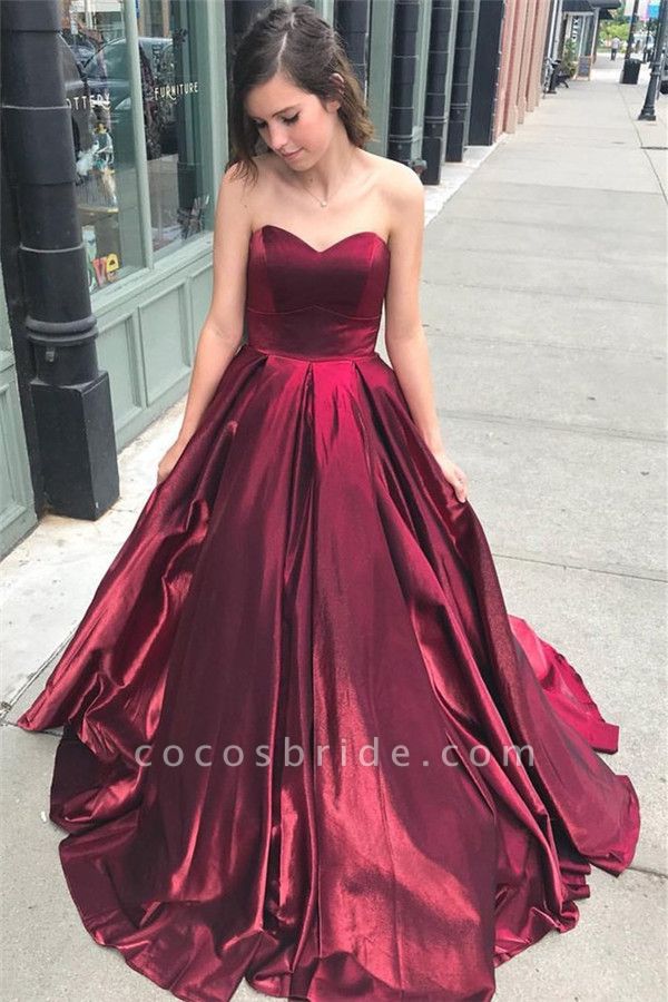 Sleek Sweetheart Ruffles A-line Prom Dress