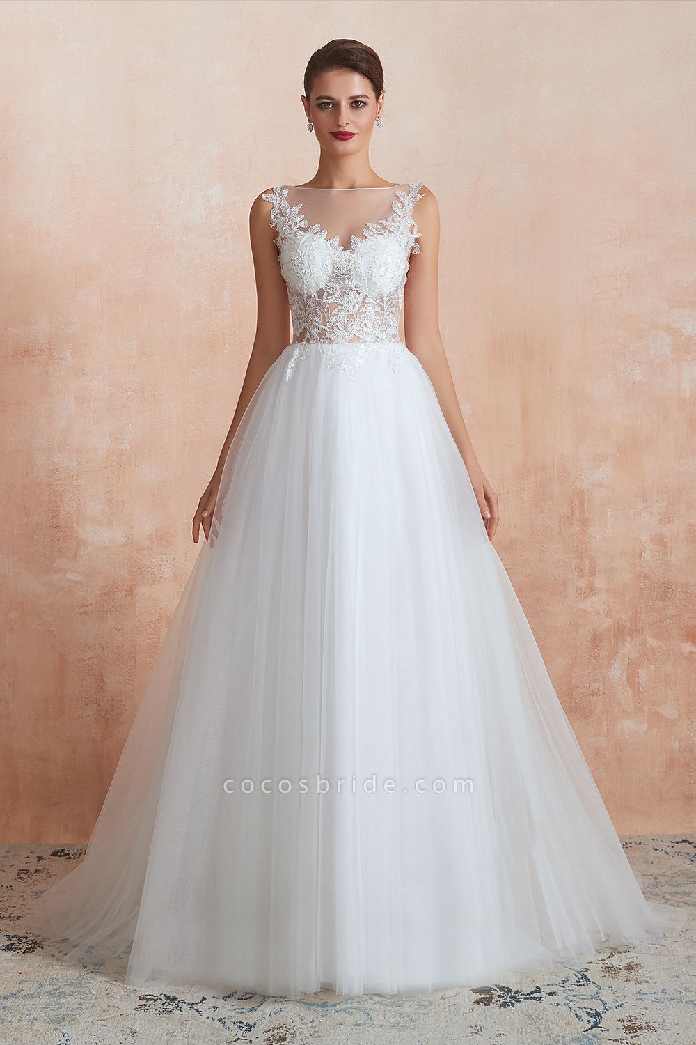 Graceful Sequins Tulle A-line Wedding Dress