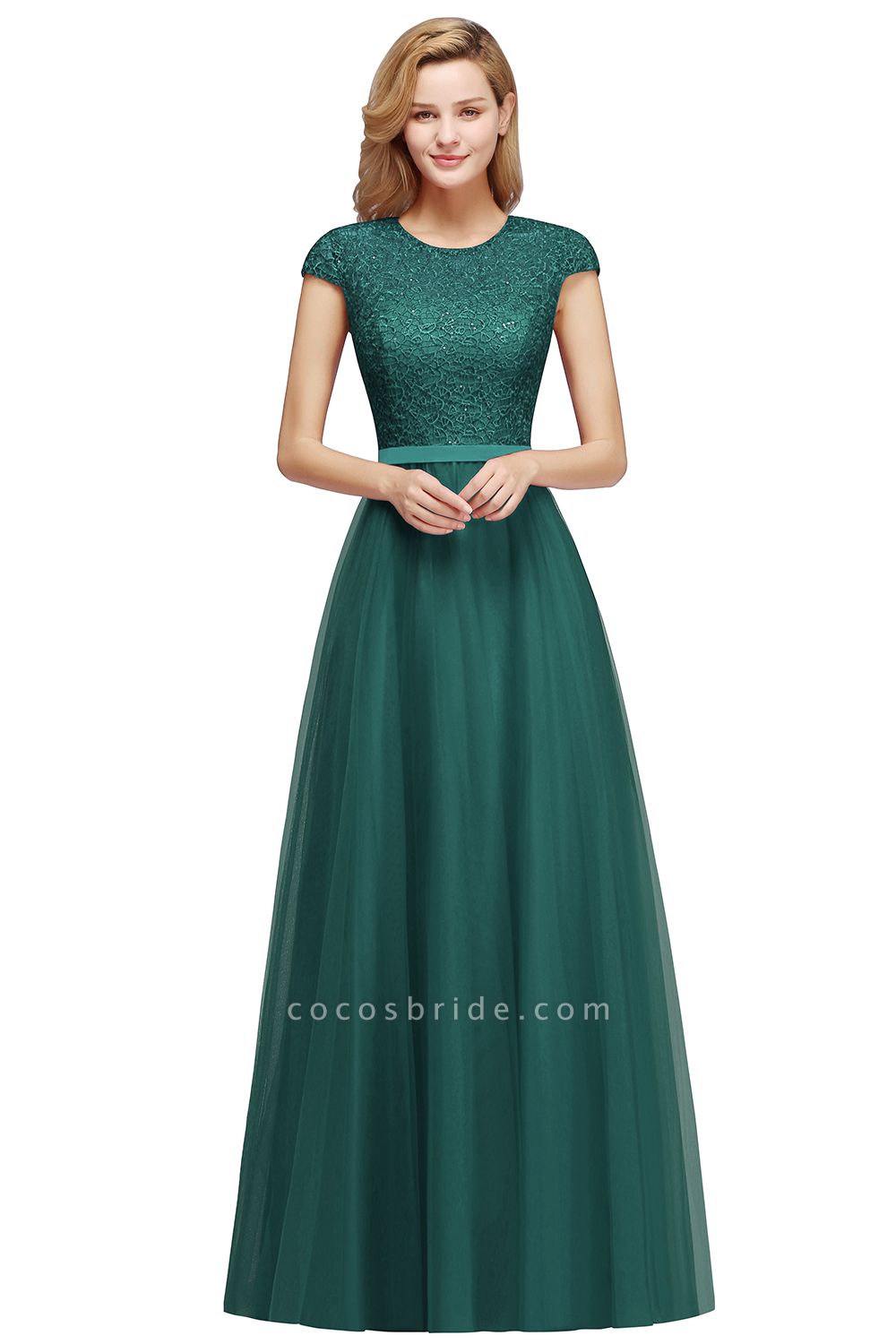 Graceful Jewel Tulle A-line Evening Dress