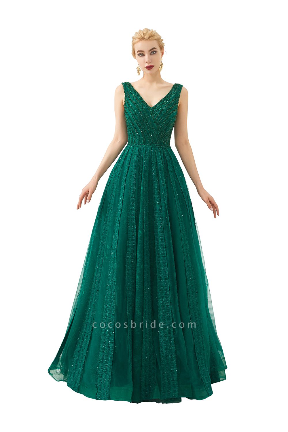 Awesome V-neck Tulle A-line Prom Dress