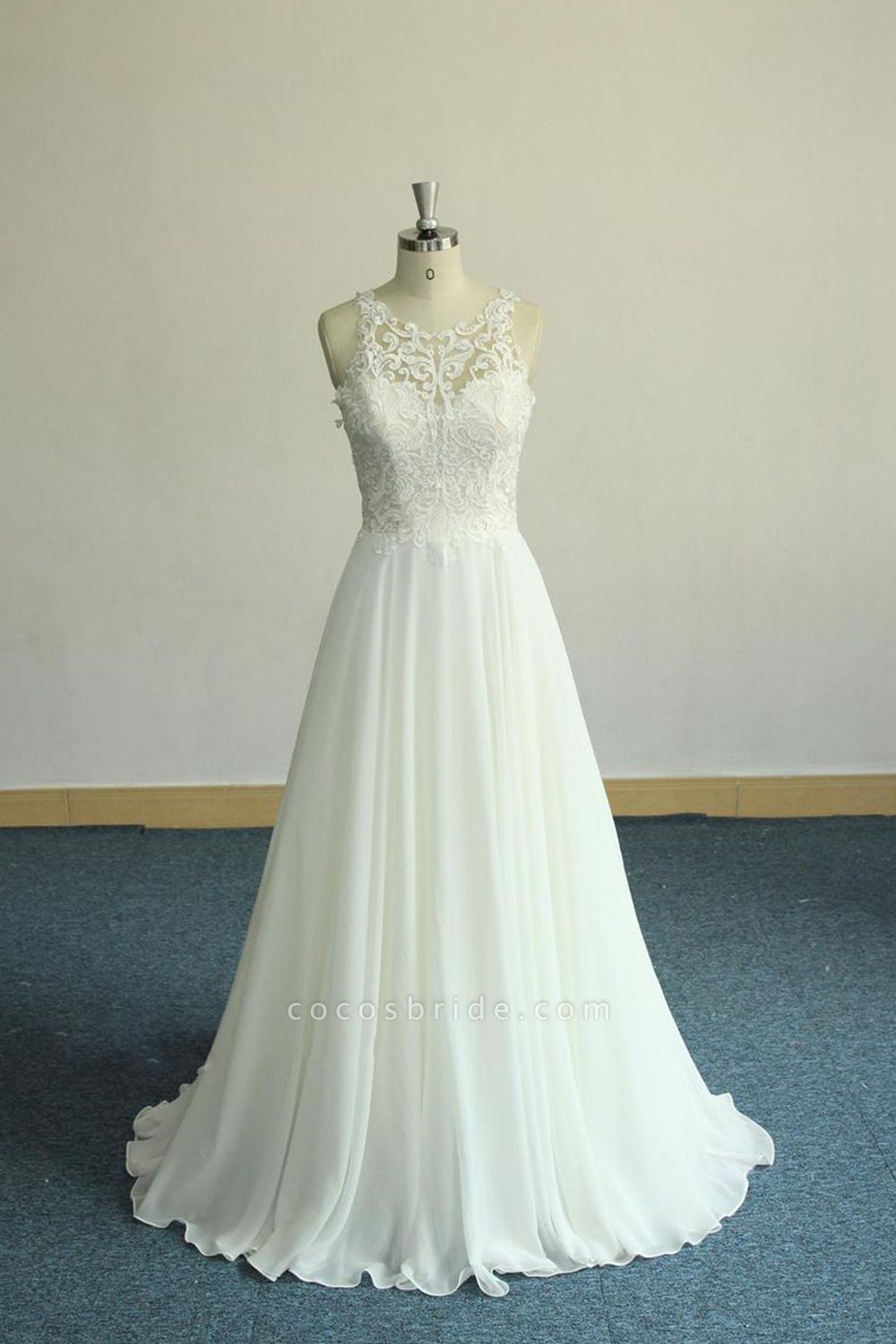 Amazing Appliques Chiffon A-line Wedding Dress