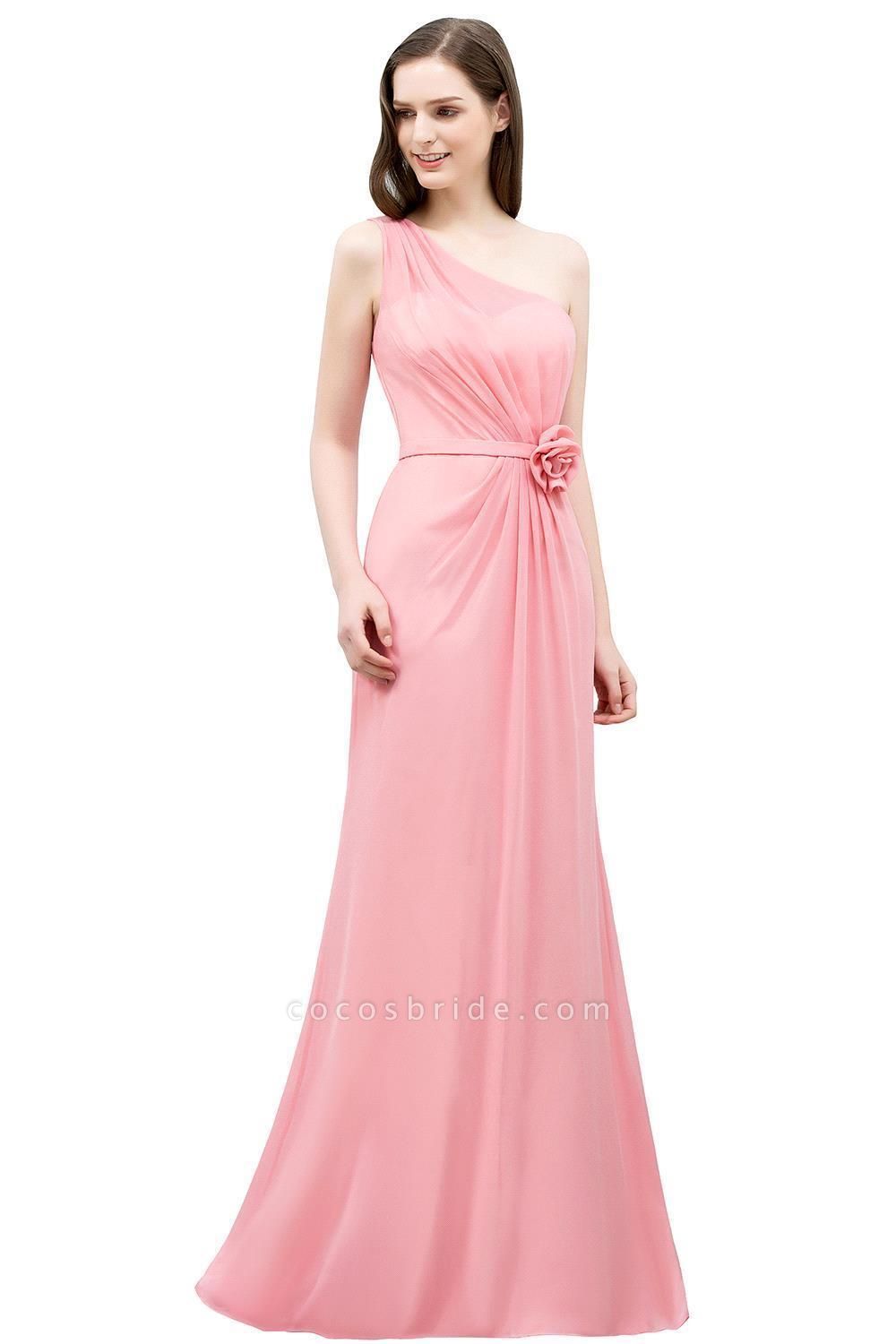 One Shoulder Mermaid Floor Length Bridesmaid Dress