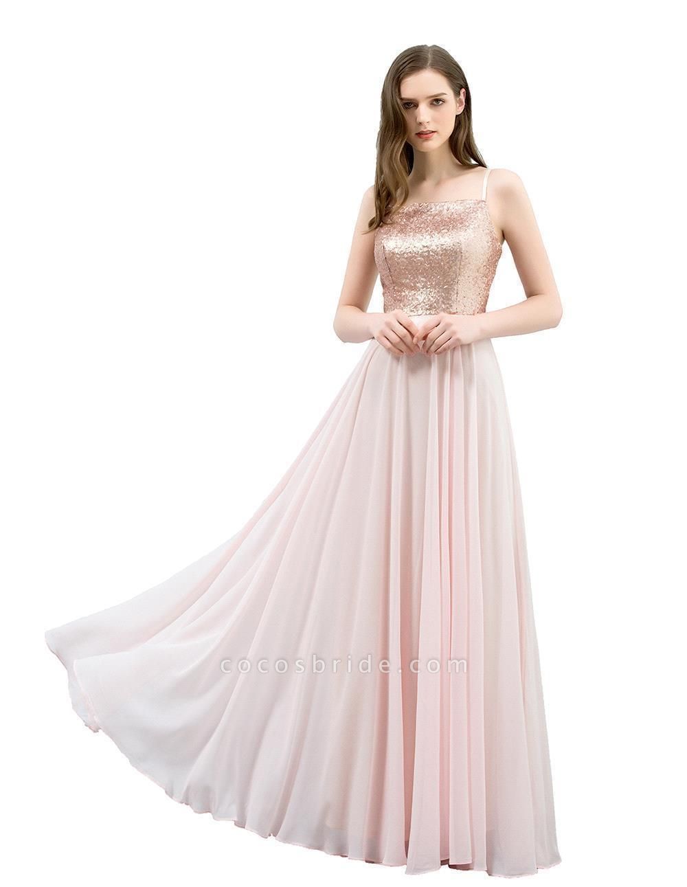 Amazing Spaghetti Straps Chiffon A-line Evening Dress