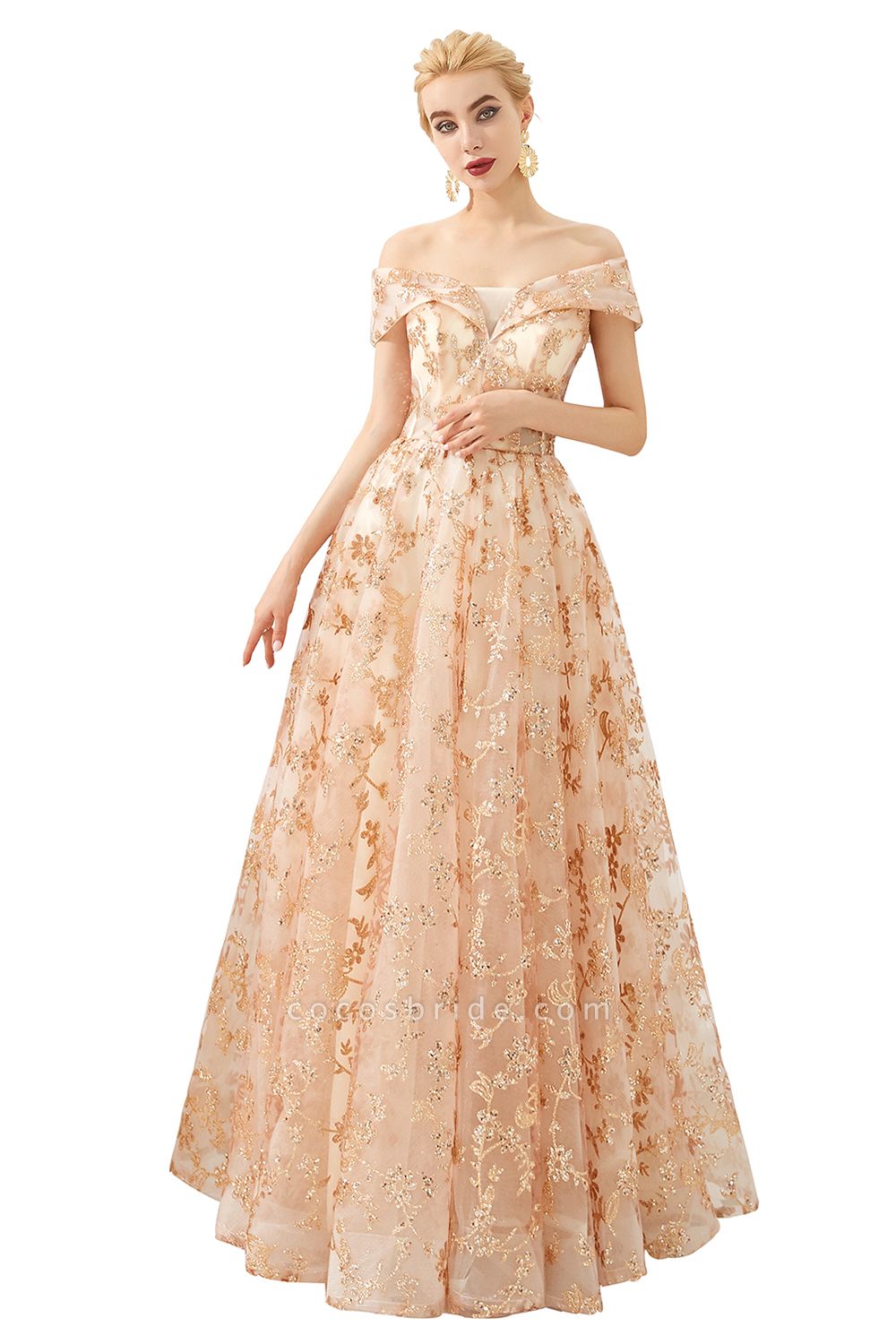 Graceful Off-the-shoulder Tulle A-line Prom Dress