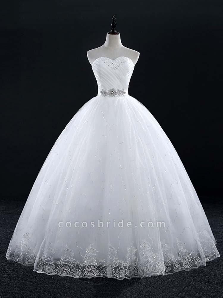 Sweetheart Lace Ball Gown Wedding Dresses