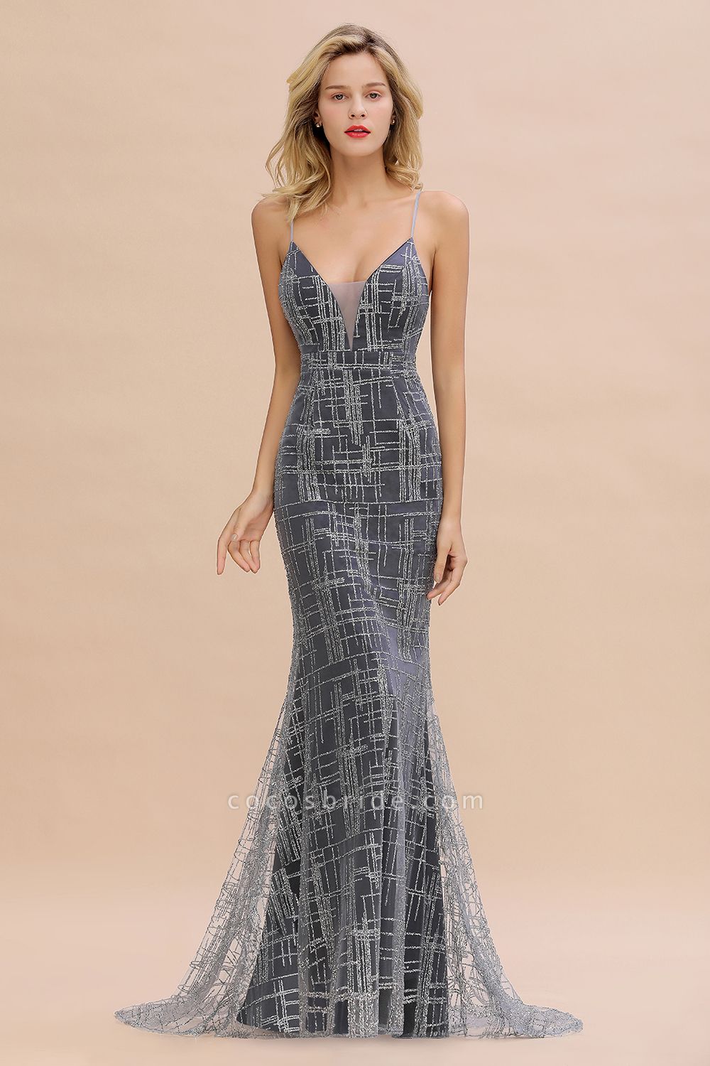 Elegant Mermaid Sleeveless Long Evening Dress