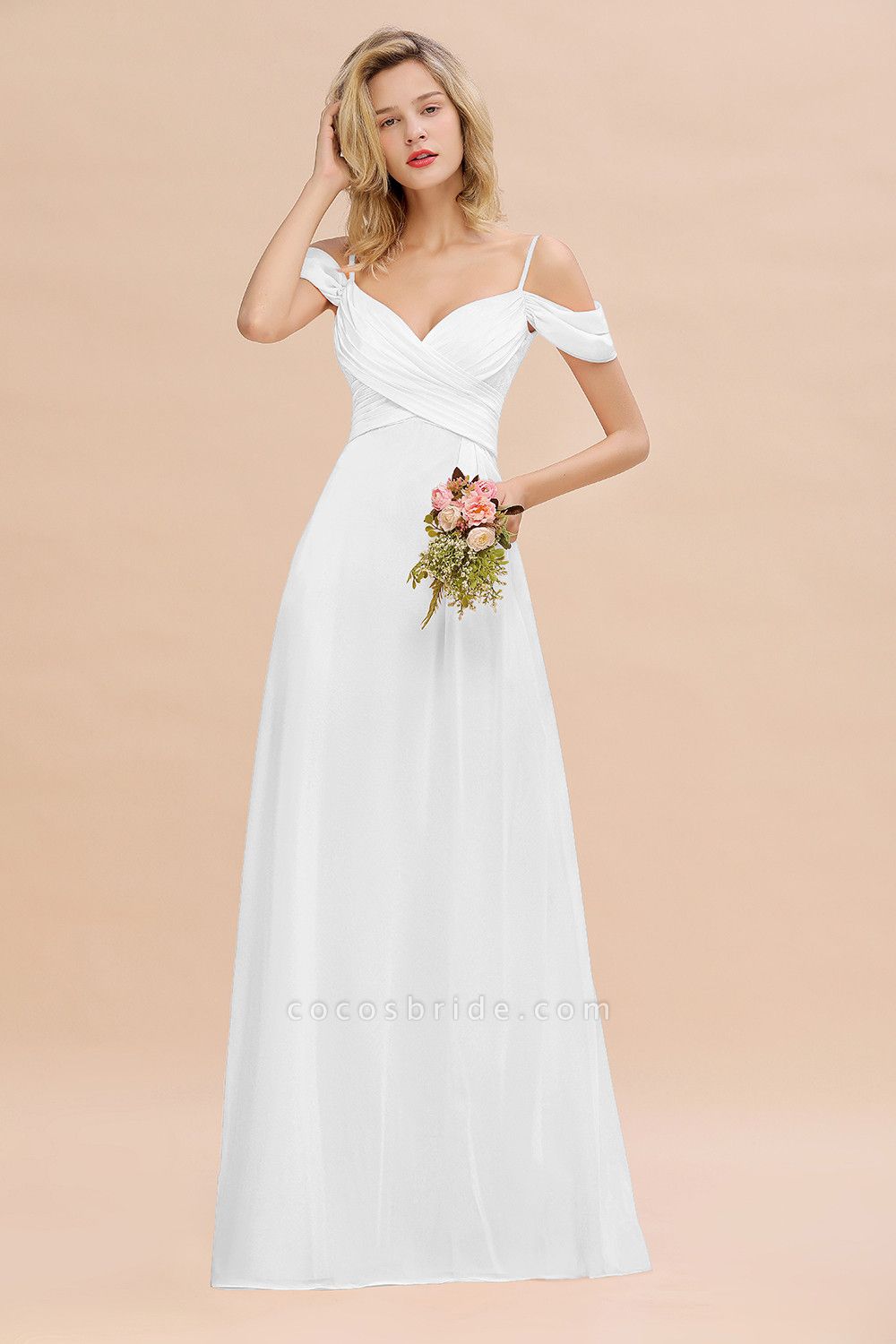 BM0786 Spaghetti Straps Sweetheart Ruffles Bridesmaid Dress