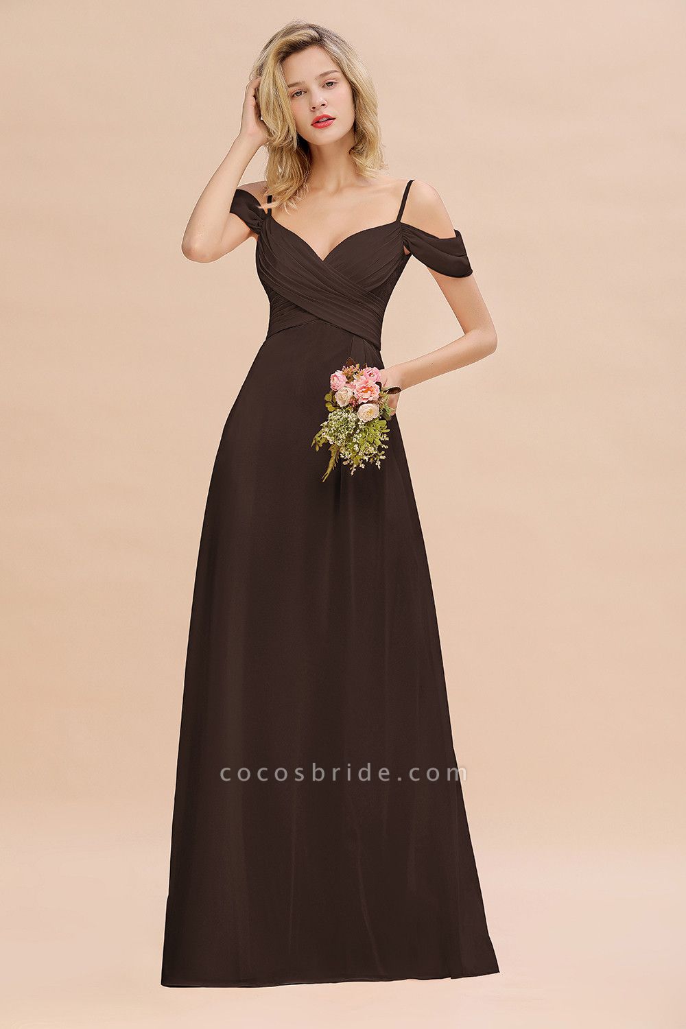 BM0786 Spaghetti Straps Sweetheart Ruffles Bridesmaid Dress