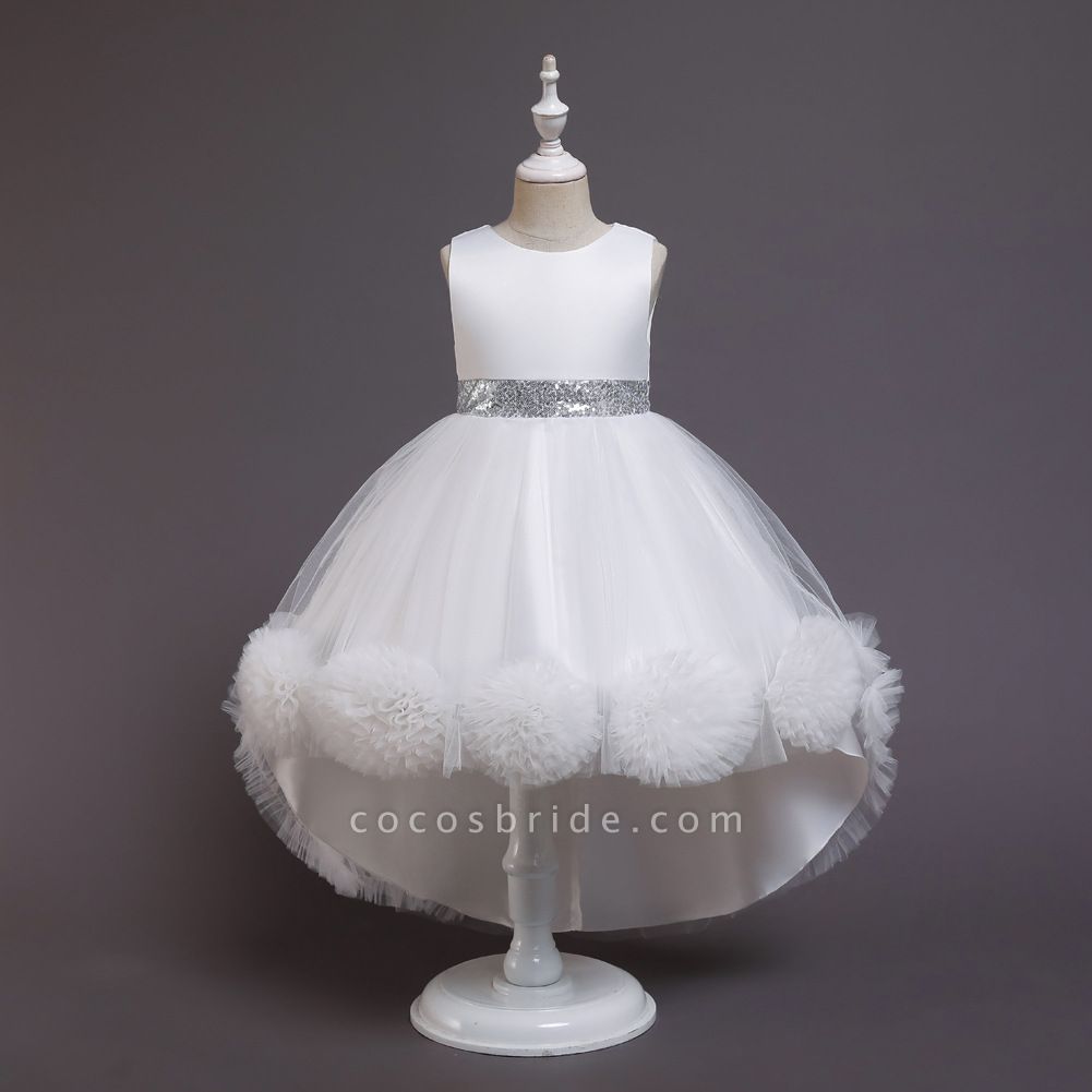 FS9980 Grün Scoop Jewel Blumenmädchenkleid für die Hochzeit