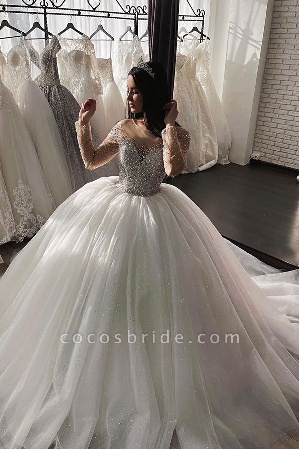 Bc5752 Shimmery Vintage Ball Gown Wedding Dresses 2020 | Cocosbride