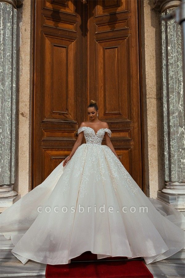 Luxus Brautkleider A Linie Spitze | Hochzeitskleider Günstig Online