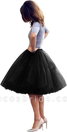 Women Princess Tutu Tulle Midi Knee Length Skirt Underskirt