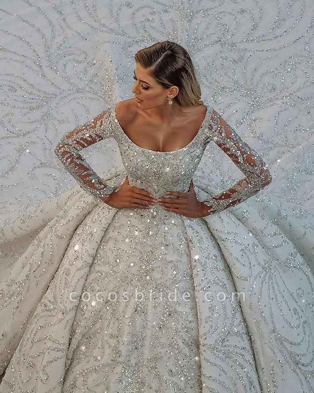 sparkly ball gown wedding dress