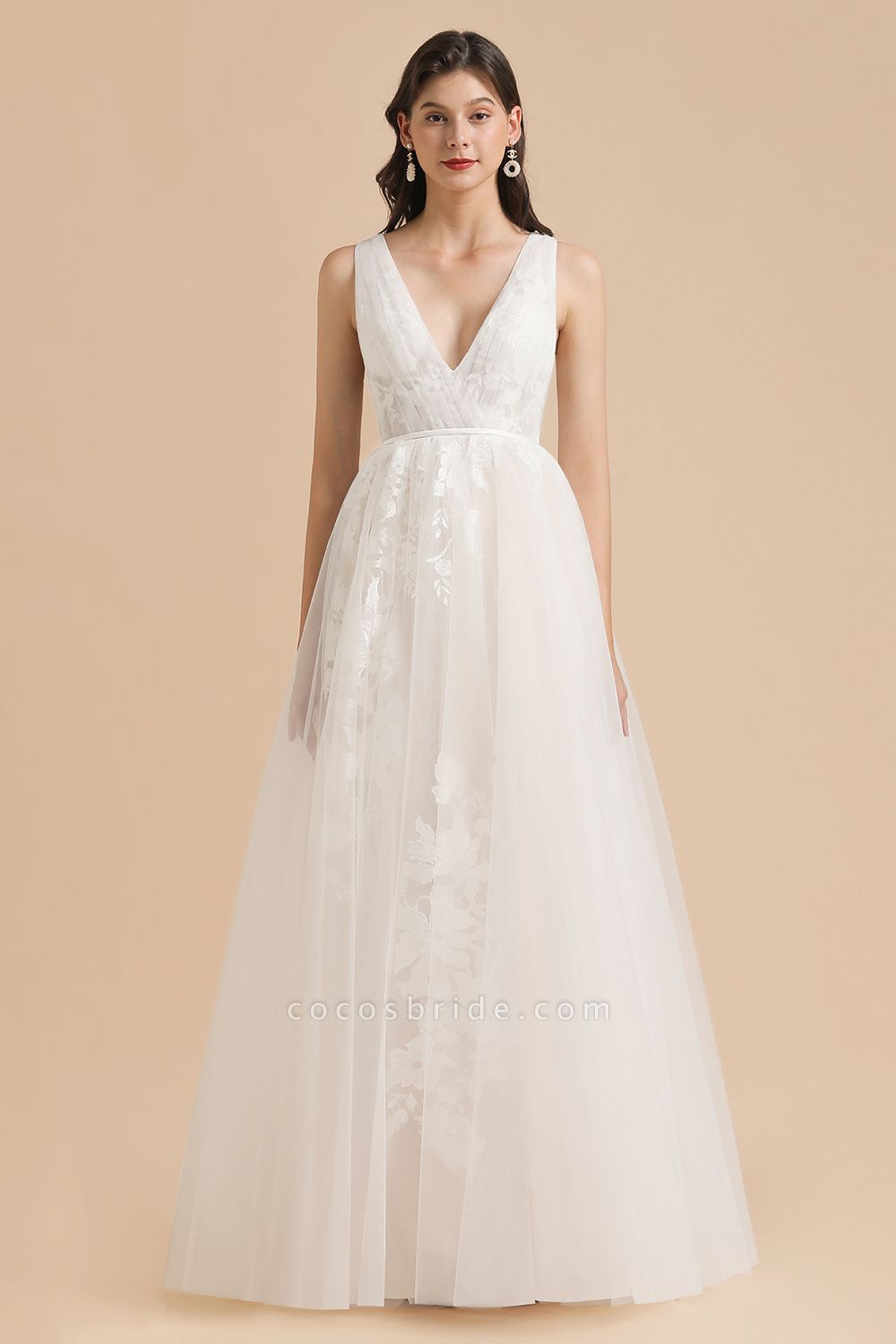 Amazing Illusion Lace Tulle A-line Wedding Dress