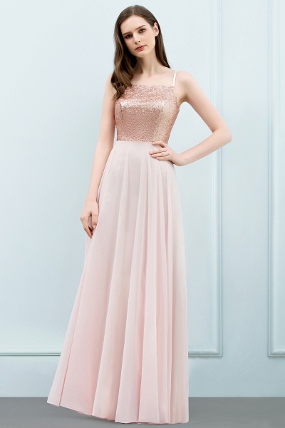 Amazing Spaghetti Straps Chiffon A-line Evening Dress_2