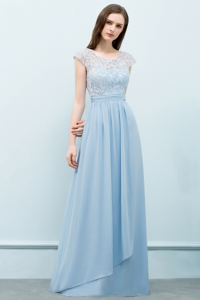 Lace A-line Floor Length Bridesmaid Dress_8