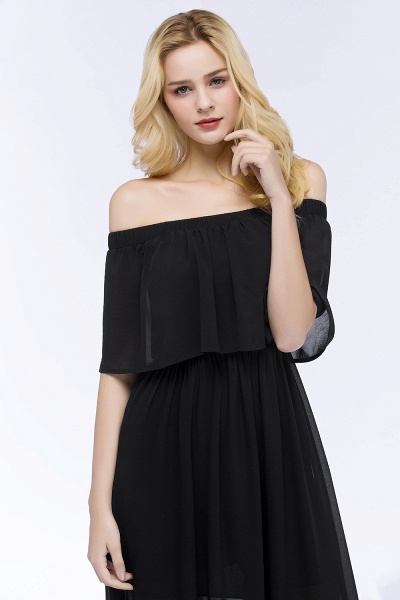 Chic Off-the-shoulder Chiffon A-line Bridesmaid Dress_10