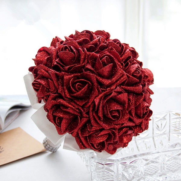 Sparkle Multiple Colors Rose Wedding Bouquet