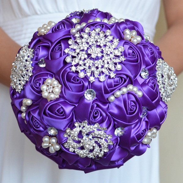 Stunning Beading Wedding Bouquet in Multiple Colors_6