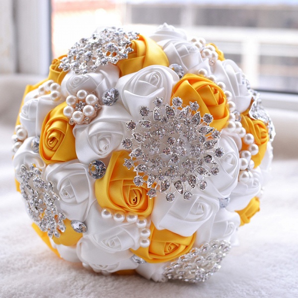 Stunning Beading Wedding Bouquet in Multiple Colors_5