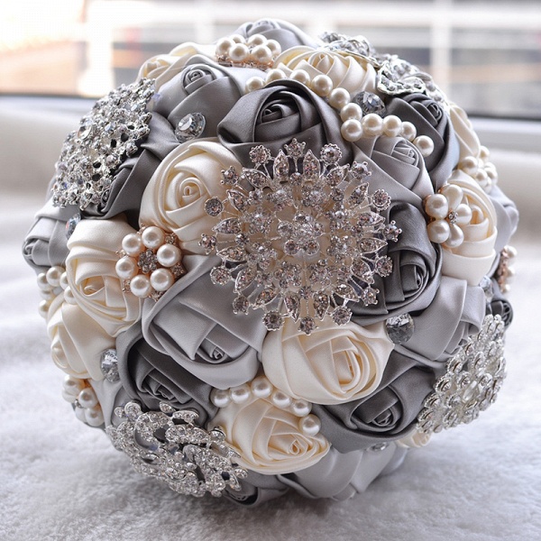 Stunning Beading Wedding Bouquet in Multiple Colors_7