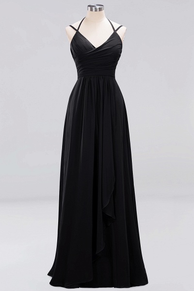 A-line Chiffon Spaghetti Straps Sleeveless Ruffles Floor-Length Bridesmaid Dresses_28