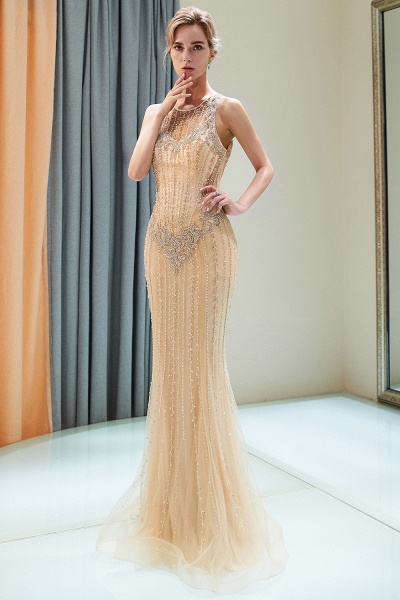 Eye-catching Jewel Tulle Mermaid Prom Dress_7