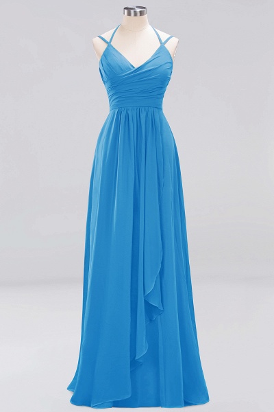 A-line Chiffon Spaghetti Straps Sleeveless Ruffles Floor-Length Bridesmaid Dresses_24