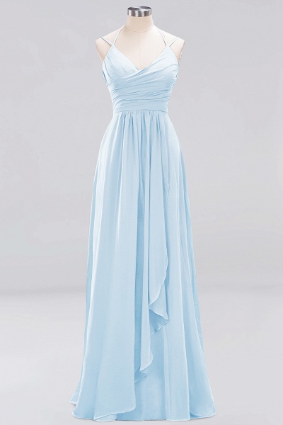 A-line Chiffon Spaghetti Straps Sleeveless Ruffles Floor-Length Bridesmaid Dresses_22