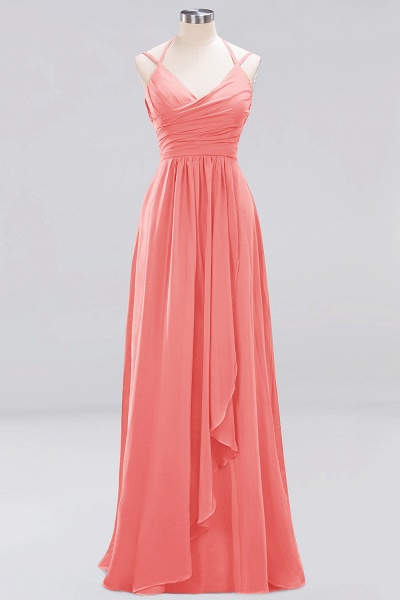 A-line Chiffon Spaghetti Straps Sleeveless Ruffles Floor-Length Bridesmaid Dresses_7