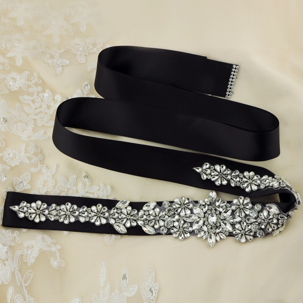 Gorgeous Satin Beadings Wedding Sash_6