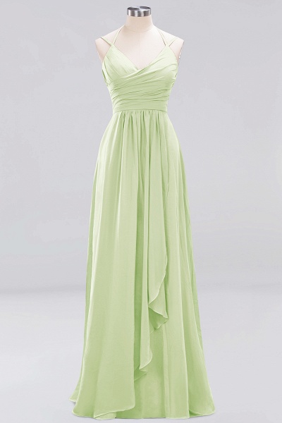 A-line Chiffon Spaghetti Straps Sleeveless Ruffles Floor-Length Bridesmaid Dresses_33