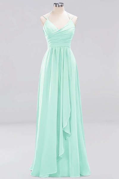 A-line Chiffon Spaghetti Straps Sleeveless Ruffles Floor-Length Bridesmaid Dresses_34