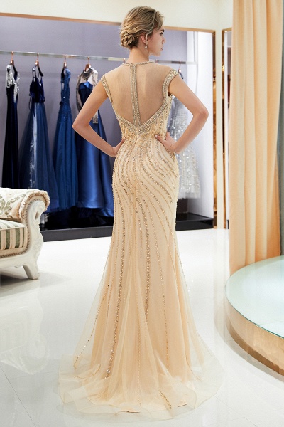 Attractive Jewel Tulle Mermaid Prom Dress_3