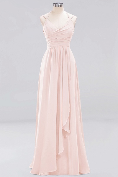 A-line Chiffon Spaghetti Straps Sleeveless Ruffles Floor-Length Bridesmaid Dresses_5