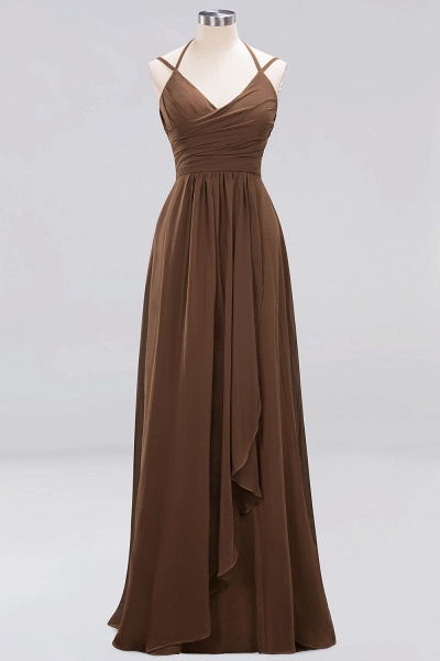 A-line Chiffon Spaghetti Straps Sleeveless Ruffles Floor-Length Bridesmaid Dresses_12