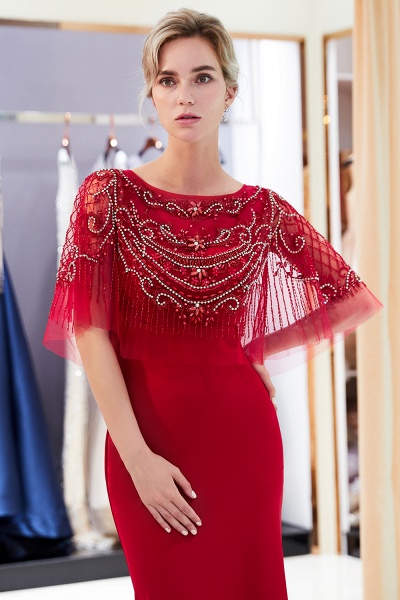 Luxus Rot Abendkleider Lang Günstig Abendmoden Abiballkleider Blau_16