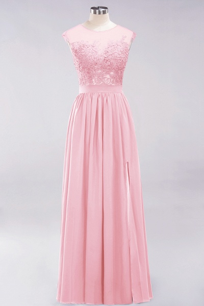 A-line Chiffon Lace Jewel Sleeveless Floor-Length Bridesmaid Dresses with Appliques_4
