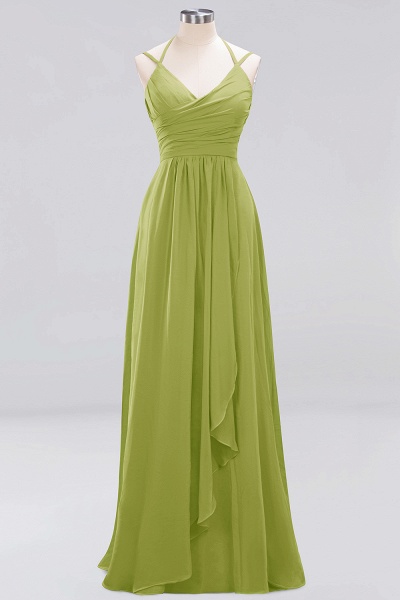 A-line Chiffon Spaghetti Straps Sleeveless Ruffles Floor-Length Bridesmaid Dresses_32