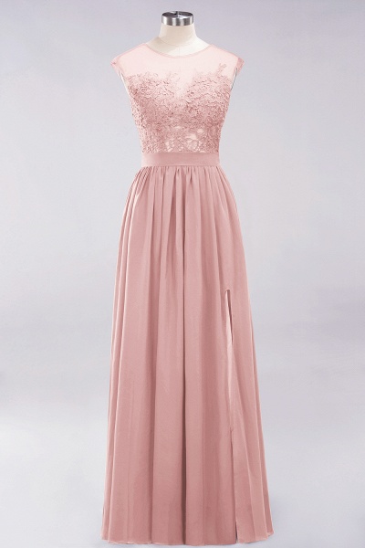 A-line Chiffon Lace Jewel Sleeveless Floor-Length Bridesmaid Dresses with Appliques_6