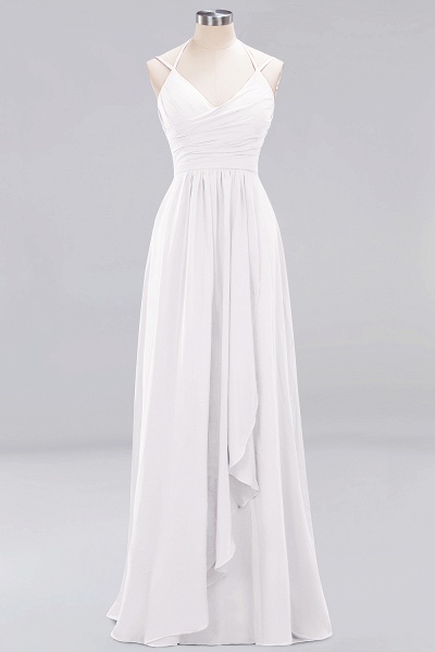 A-line Chiffon Spaghetti Straps Sleeveless Ruffles Floor-Length Bridesmaid Dresses_1