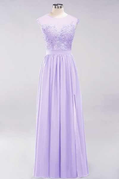 A-line Chiffon Lace Jewel Sleeveless Floor-Length Bridesmaid Dresses with Appliques_21