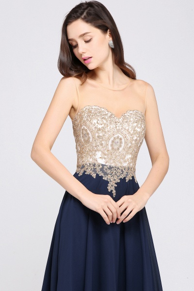 A-Line Chiffon Tulle Lace Scoop Sleeveless Floor-Length Bridesmaid Dress with Beadings_3