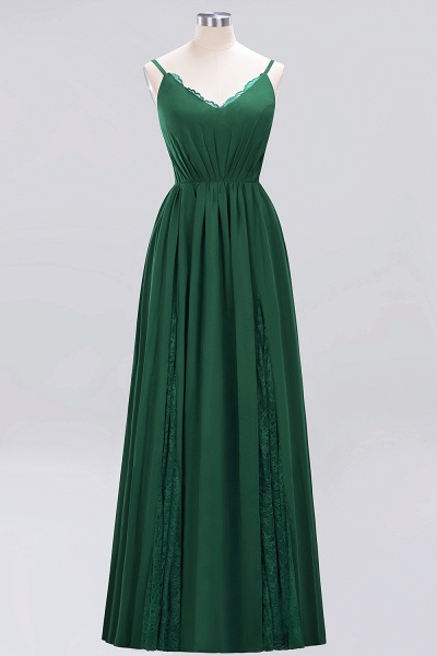 BM0213 A-Line Chiffon V-Neck Spaghetti Straps Long Bridesmaid Dress_30