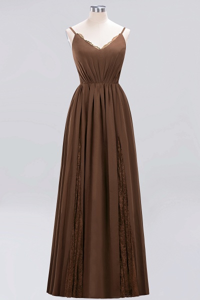 BM0213 A-Line Chiffon V-Neck Spaghetti Straps Long Bridesmaid Dress_12