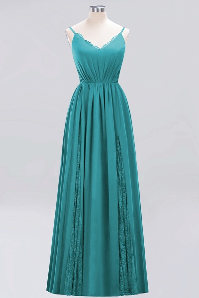 BM0213 A-Line Chiffon V-Neck Spaghetti Straps Long Bridesmaid Dress_31