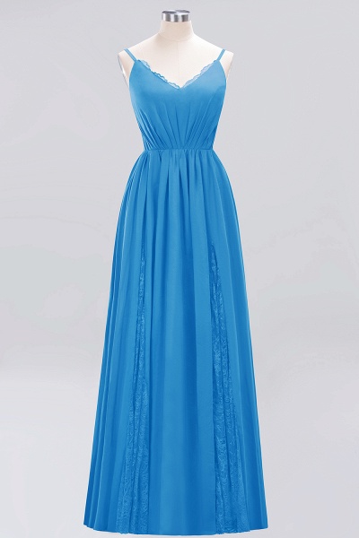 BM0213 A-Line Chiffon V-Neck Spaghetti Straps Long Bridesmaid Dress_24