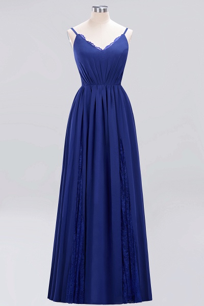 BM0213 A-Line Chiffon V-Neck Spaghetti Straps Long Bridesmaid Dress_25